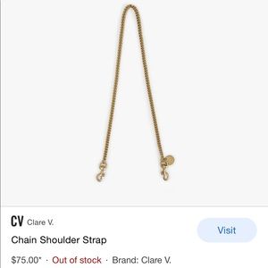 Clare V. Chain Shoulder Strap
Light Brass - Thin